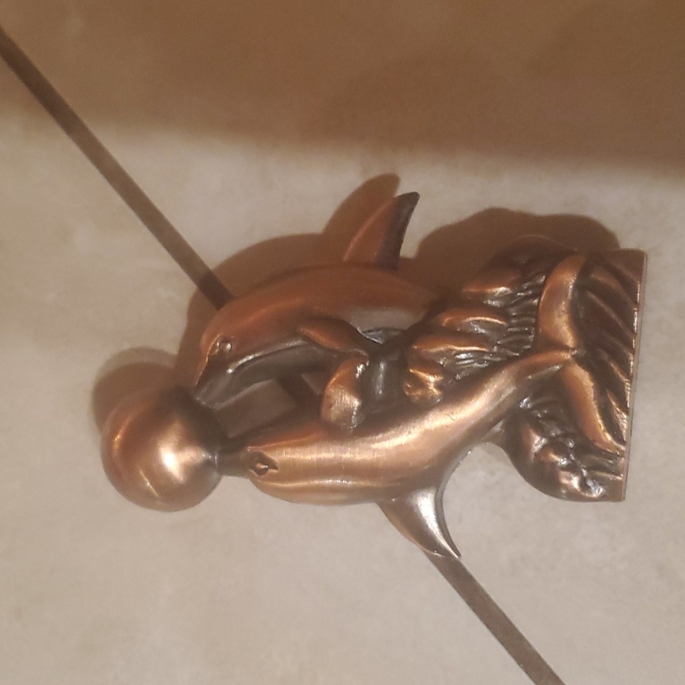 Vintage Metal Dolphin  Shaped Butane Lighter